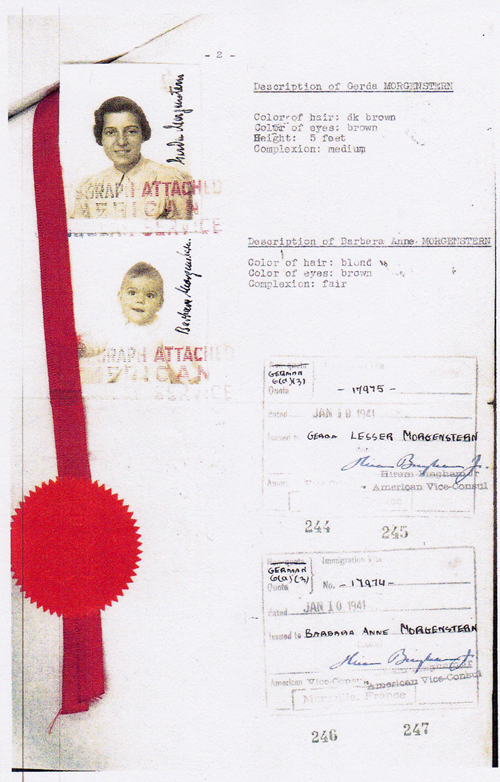 Gerda & Barbara Morgansgtern AFFIDAVIT IN LIEU OF PASSPORT